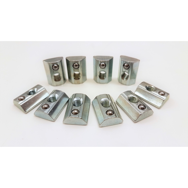 Pack of 10 postmounting nuts diameter 8
