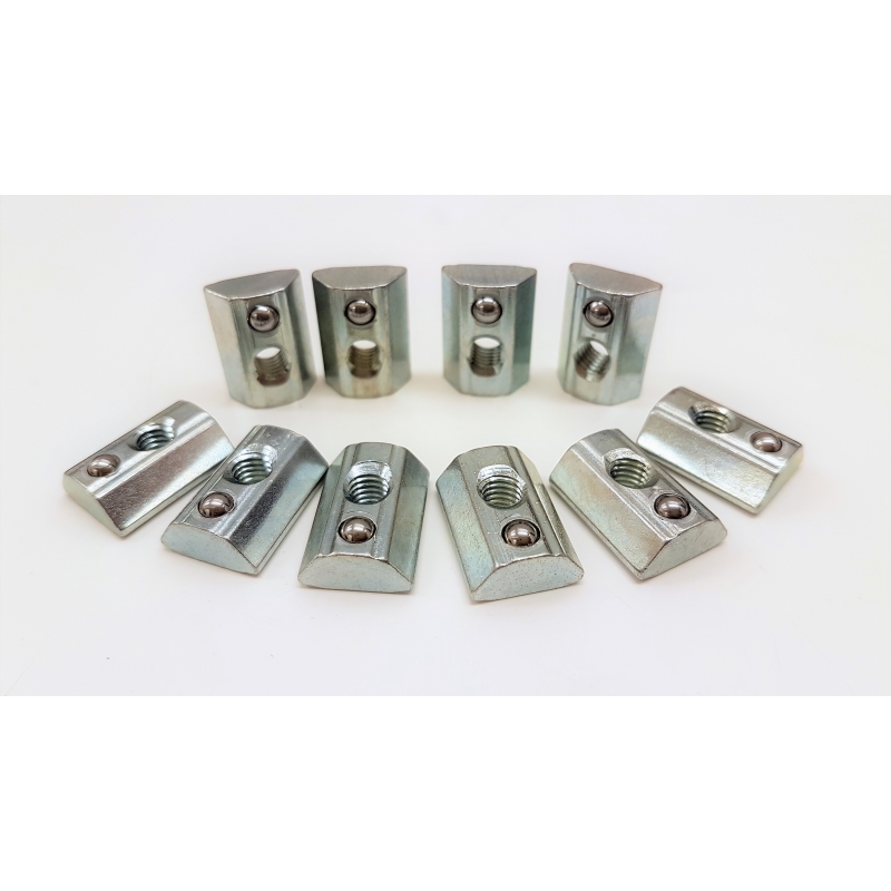 Pack of 10 post-mounting nuts diameter 8