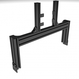 Black support, single junction screen (19 to 42 inches)