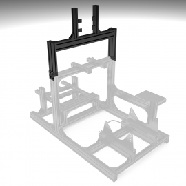 Black support, single junction screen (19 to 42 inches)