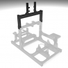 Black support, single junction screen (19 to 42 inches)