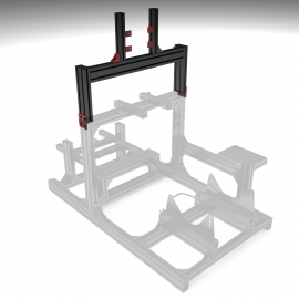 Black support, single junction screen (19 to 42 inches)