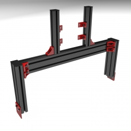 Black support, single junction screen (19 to 42 inches)