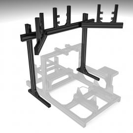 Colored Support triple screens on legs 40 to 42''