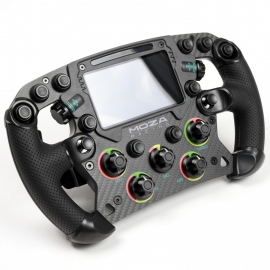 MOZA RACING FSR STEERING WHEEL, mounted and set up