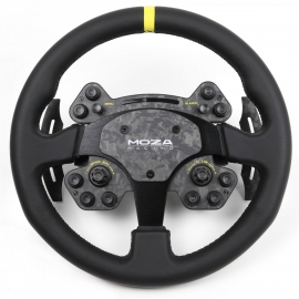 MOZA RACING RS V2 STEERING WHEEL VERSION CUIR, monté et paramétré